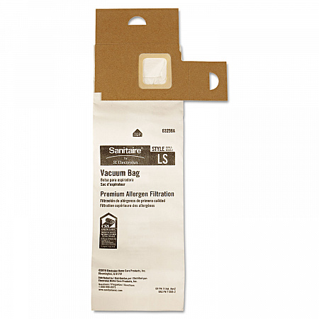 Commercial Upright Vacuum Cleaner Replacement Bags, Style LS, 5/Pack, 10 Packs/Carton (63256A10CT)