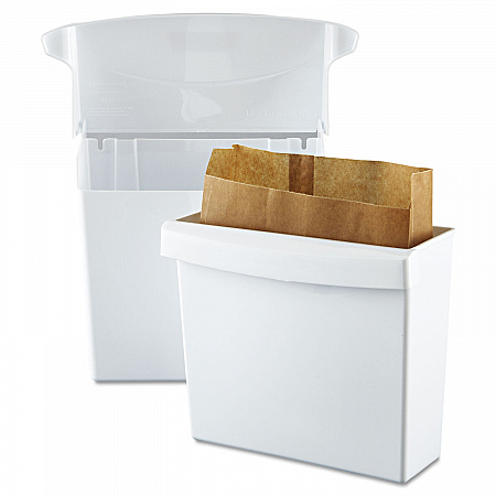Sanitary Napkin Receptacle with Rigid Liner, Plastic, White (614000)