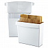 Sanitary Napkin Receptacle with Rigid Liner, Plastic, White (614000)
