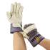 MCR Safety Mustang Leather Palm Gloves, Blue/Cream, Large, 12 Pairs (1935L)