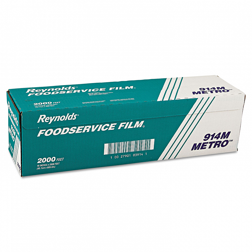 Metro Light-Duty PVC Film Roll with Cutter Box, 18" x 2,000 ft (914M)