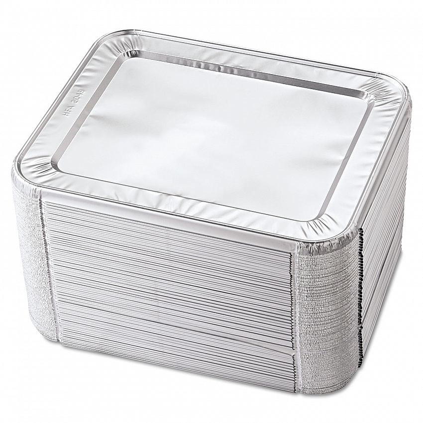 Steam Pan Foil Lids, Fits Half-Size Pan, 30 Gauge, 12.27 x 10.44, 100/Carton (204930)
