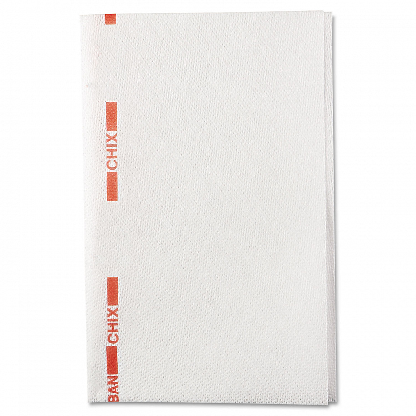 Food Service Towels, Cotton, 13 x 21, White/Red, 150/Carton (8252)