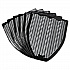 Disposable Urinal Floor Mat, Shield-Shaped, Fresh Blast Scent, Black Non-Slip Perforated Surface, 17.5