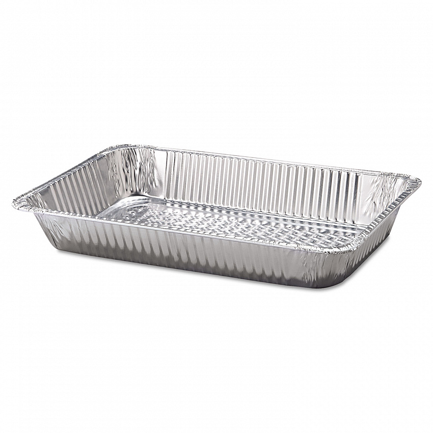 Aluminum Steam Table Pans, Full-Size Deep, 60 Gauge, 3.19" Deep, 12.19 x 20.75, 50/Carton (20190050)