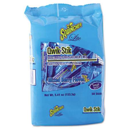 Sqwincher Sugar-Free Qwik Stik Energy Drink Mix, Berry, 1.26oz Packet, 500/carton (060101-MB)