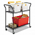 Wire Utility Cart, Metal, 2 Shelves, 400 lb Capacity, 43.75