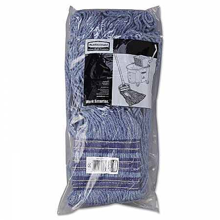 Universal Headband Mop Head, Cotton/Synthetic, 24 oz, Blue, 12/Carton (E238)