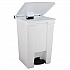 Indoor Utility Step-On Waste Container, 12 gal, Plastic, White (6144WHI)