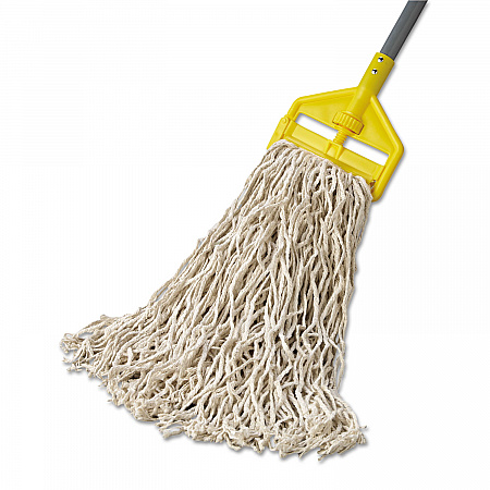 Non-Launderable Economy Cut-End Cotton Wet Mop Head, 24 oz, 1