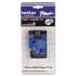 Brother P-Touch TC Tape Cartridge for P-Touch Labelers, 0.47" x 25.2 ft, Black on Blue (TC6001)