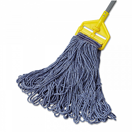Universal Headband Mop Head, Cotton/Synthetic, 24 oz, Blue, 12/Carton (E238)