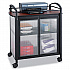 Impromptu Refreshment Cart/Machine Stand, Engineered Wood, 3 Shelf, 34 x 21.25 x 36.5, Cherry/Black (8966BL)
