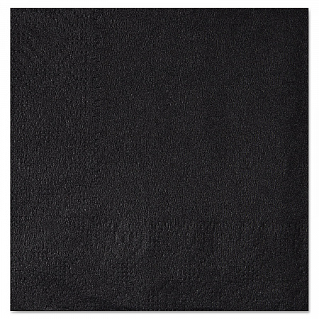 Embossed Beverage Napkins, 2-Ply, 9.5 x 9.5, Black, 1,000/Carton (180313)