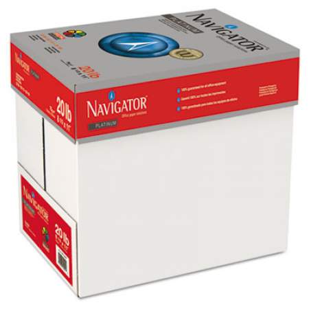 Navigator Platinum Paper, 99 Bright, 20 lb, 8.5 x 11, White, 500 Sheets/Ream, 10 Reams/Carton (NPL1120)