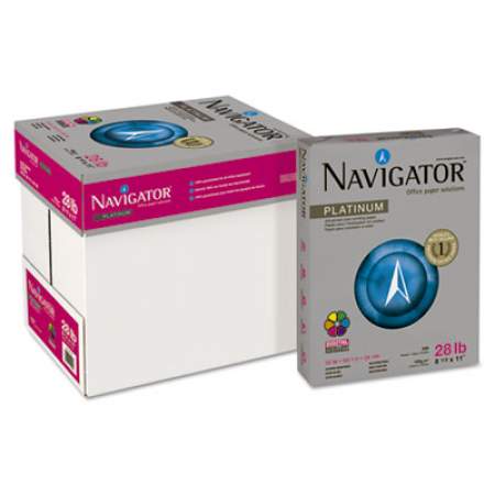 Navigator Platinum Paper, 99 Bright, 28 lb, 8.5 x 11, White, 500/Ream (NPL1128)