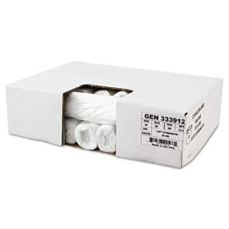 General Supply High-Density Can Liners, 33 gal, 9 microns, 33" x 39", Natural, 500/Carton (333912)
