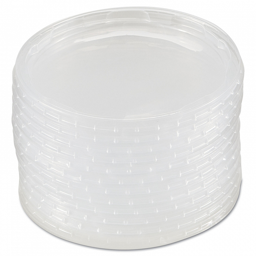 Deli Container Lids, Plug-Style, Clear, Plastic, 50/Pack, 10 Packs/Carton (APCTRLID)