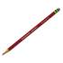 Ticonderoga Erasable Colored Pencils, 2.6 mm, 2B (#1), Carmine Red Lead, Carmine Red Barrel, Dozen (14259)
