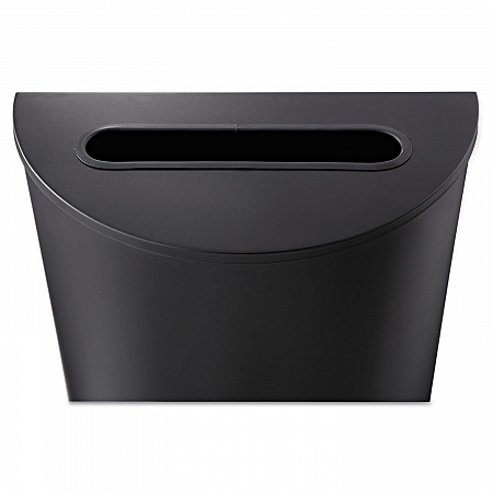 Half-Round Receptacle, 15 gal, Steel, Black (9940BL)