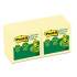 Post-it Greener Notes Recycled Pop-up Notes, 3 x 3, Canary Yellow, 100-Sheet, 12/Pack (R330RP12YW)