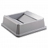 Untouchable Square Swing Top Lid, Plastic, 20.13w x 20.13d x 6.25h, Gray (2664GRAY)