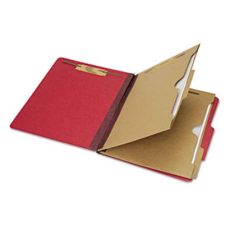 AbilityOne 7530016006972 SKILCRAFT Pocket-Style Classification Folder, 2 Dividers, Letter Size, Dark Red, 10/Box