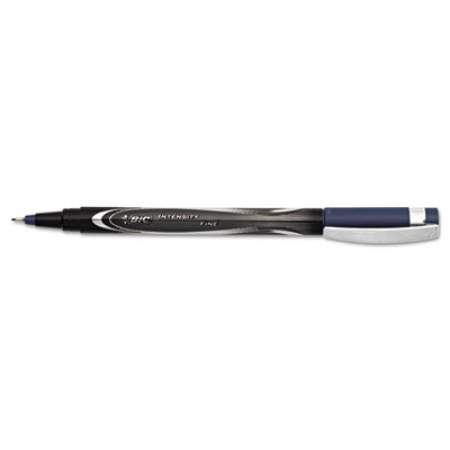 BIC Intensity Porous Point Pen, Stick, Fine 0.5 mm, Blue Ink, Blue Barrel, Dozen (FPIN11BE)