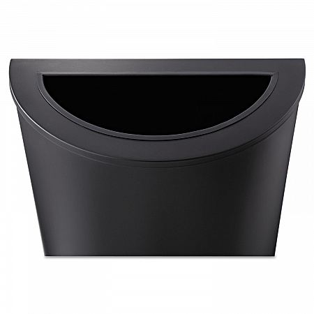 Half-Round Receptacle, 15 gal, Steel, Black (9940BL)