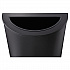 Half-Round Receptacle, 15 gal, Steel, Black (9940BL)