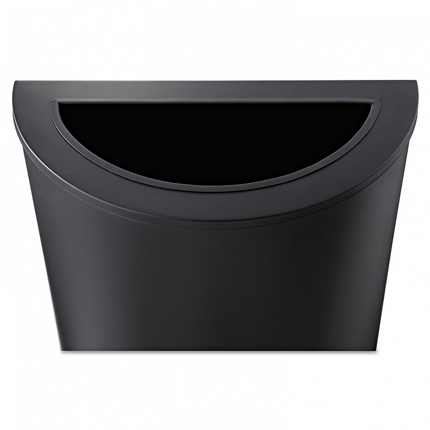 Half-Round Receptacle, 15 gal, Steel, Black (9940BL)