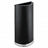 Half-Round Receptacle, 15 gal, Steel, Black (9940BL)