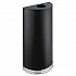 Half-Round Receptacle, 15 gal, Steel, Black (9940BL)