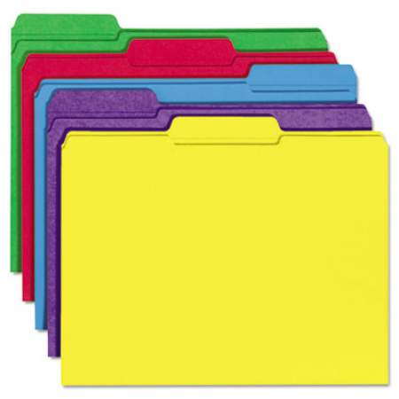 Universal Reinforced Top-Tab File Folders, 1/3-Cut Tabs, Letter Size, Assorted, 100/Box (16166)