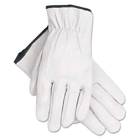 MCR Safety Grain Goatskin Driver Gloves, White, X-Large, 12 Pairs (3601XL)