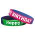 Teacher Created Resources Two-Toned Happy Birthday Wristbands, 5 Designs, Assorted Colors, 10/Pack (6571)