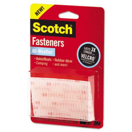 Scotch Extreme Fasteners, 1" x 3", Clear, 2/Pack (RFD7090)