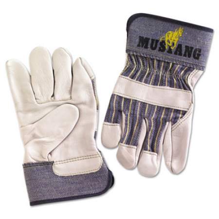 MCR Safety Mustang Grain-Leather-Palm Gloves, Medium (1935M)