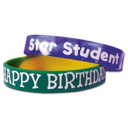 6571_40 Teacher Created Resources Fancy Happy Birthday Wristbands Silicone 