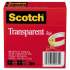Scotch Transparent Tape, 3" Core, 0.75" x 72 yds, Transparent, 2/Pack (6002P3472)