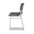Iceberg CafeWorks Chair, Supports Up to 225 lb, Graphite Seat/Back, Silver Base, 2/Carton (64517)