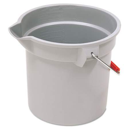 Rubbermaid Commercial Brute Round Bucket, 10qt, Gray (2963GRAY)