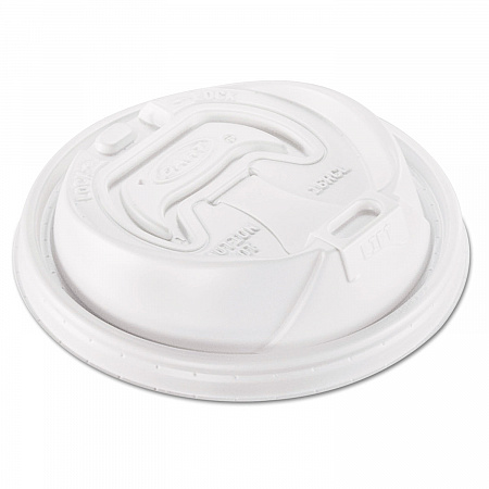 Optima Reclosable Lid, Fits 12 oz to 24 oz Hot Cups, Plastic, White, 100/Pack, 10 Packs/Carton (16RCL)