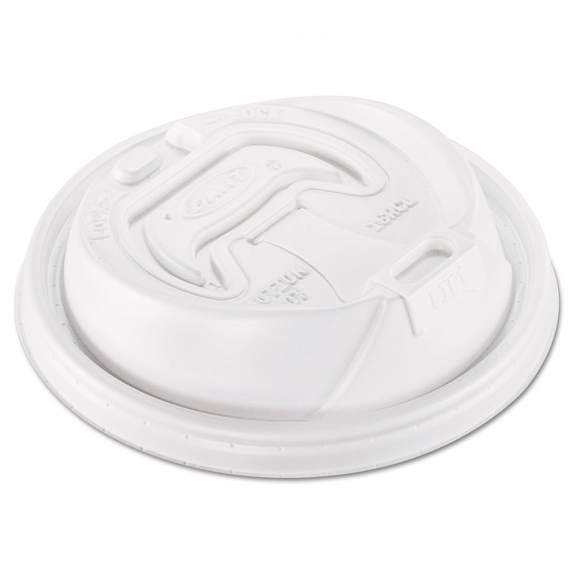 Optima Reclosable Lid, Fits 12 oz to 24 oz Hot Cups, Plastic, White, 100/Pack, 10 Packs/Carton (16RCL)