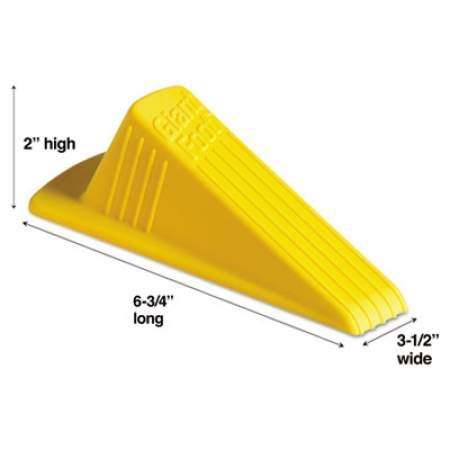 Master Caster Giant Foot Doorstop, No-Slip Rubber Wedge, 3.5w x 6.75d x 2h, Safety Yellow (00966)
