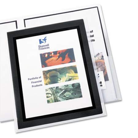 Avery Flexi-View Two-Pocket Polypropylene Folder, 11 x 8.5, Translucent/Black, 2/Pack (47847)