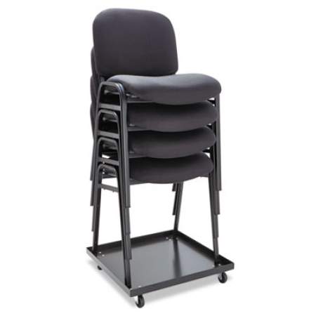 Alera Continental Series Stacking Chairs, Supports Up to 250 lb, Black, 4/Carton (SC67FA10B)