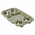 StrongHolder Molded Fiber Cup/Food Tray, 8 oz to 22 oz, Four Cups + Food Tray, Beige, 250/Carton (20969CT)