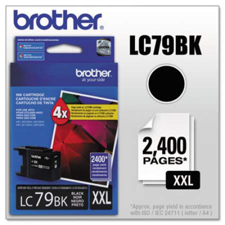 Brother LC79BK Innobella Super High-Yield Ink, 2,400 Page-Yield, Black