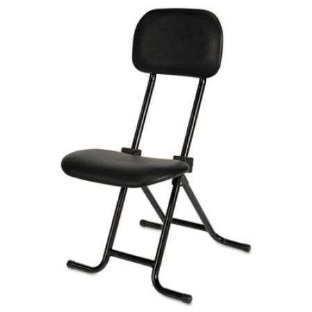 Alera IL Series Height-Adjustable Folding Stool, Supports Up to 300 lb, 27.5" Seat Height, Black (CS612)